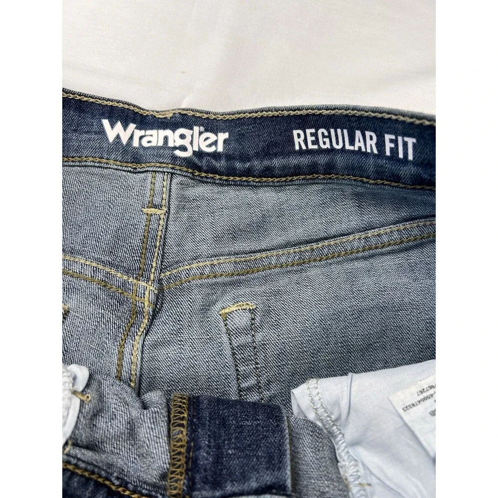 Wrangler Jeans 10MWZ Cowboy Cut Slim Straight Stone Blue Wash Western Mens 32x34